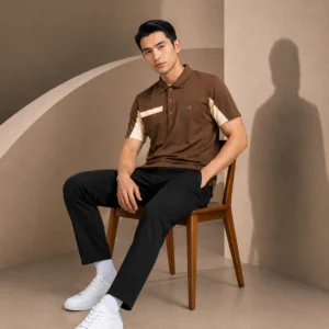 China Imported Fabrics Polo Coffee