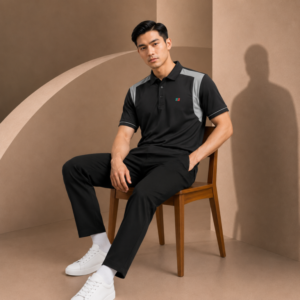Imported Men’s Premium Sports Polo Black
